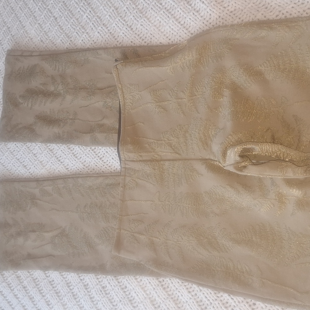 Betsey Johnson Tan Pants Fern Design Size 24